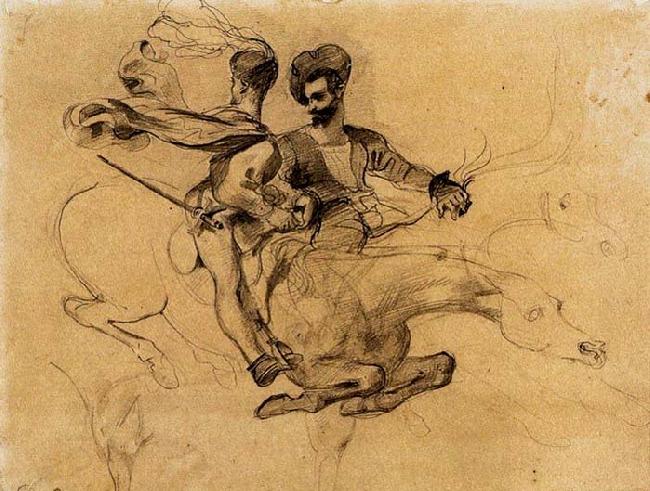 Eugene Delacroix Illustration for Goethe-s Faus China oil painting art